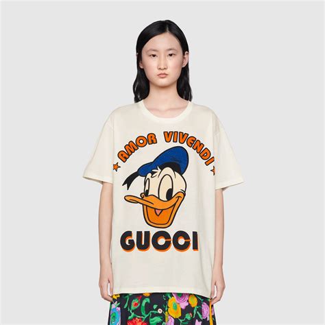 disney x gucci donald duck t-shirt